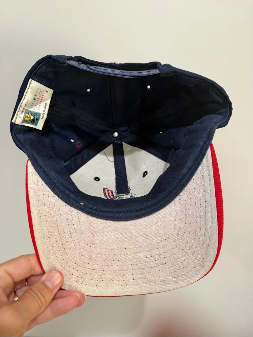 Vintage Cleveland Indians Chief Wahoo Snapback Hat Navy Red MLB Baseball Cap OS